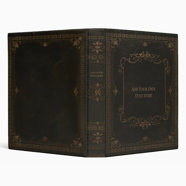 Personalized Vintage 3-Ring Binder (Background)