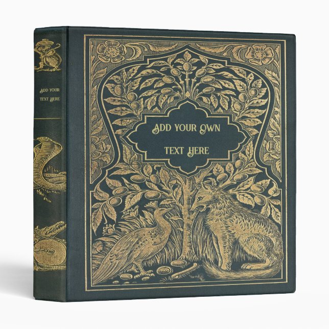 Personalized Vintage 3-Ring Binder (Front/Spine)