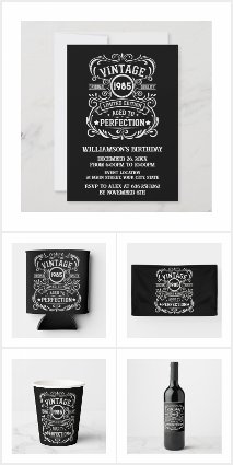 Personalized vintage 40th birthday anniversary