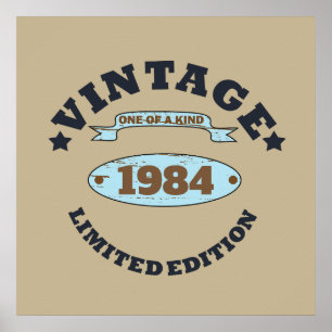 Personalized vintage 40th birthday gift poster