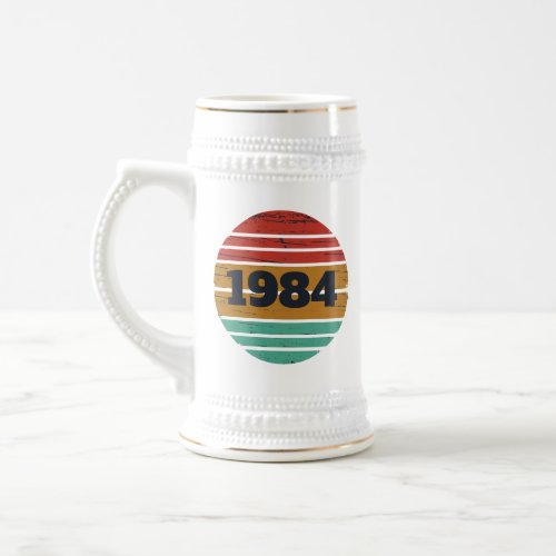 Personalized vintage 40th birthday gifts beer stein
