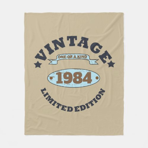 Personalized vintage 40th birthday gifts fleece blanket