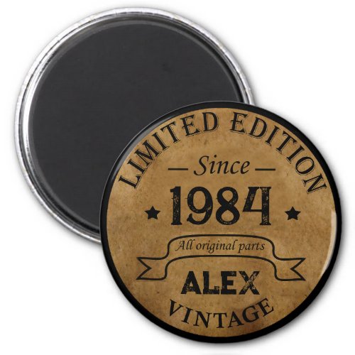 Personalized vintage 40th birthday gifts magnet