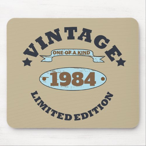 Personalized vintage 40th birthday gifts mouse pad