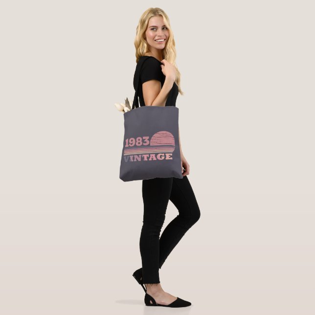 Personalized vintage 40th birthday gifts tote bag (On Model)