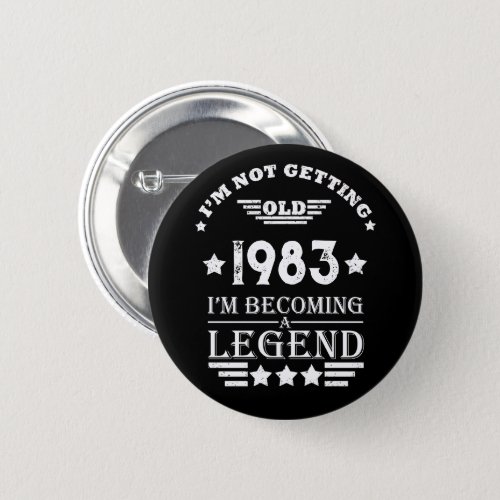 Personalized vintage 40th birthday gifts white button