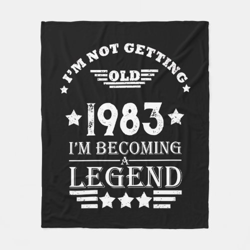Personalized vintage 40th birthday gifts white fleece blanket