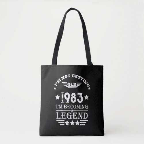 Personalized vintage 40th birthday gifts white tote bag