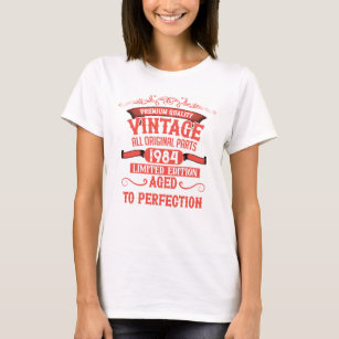 Personalized vintage 40th birthday red T-Shirt