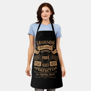 Personalized vintage 40th birthday whiskey themed apron