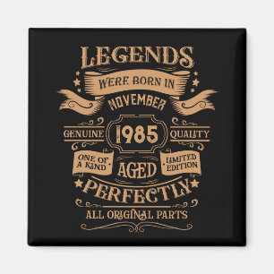 Personalized vintage 40th birthday whiskey themed magnet