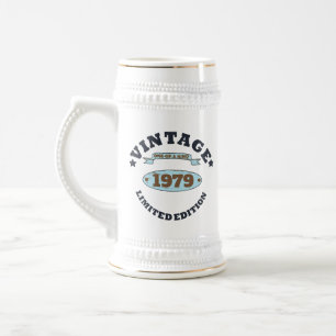Personalized vintage 45th birthday gift beer stein