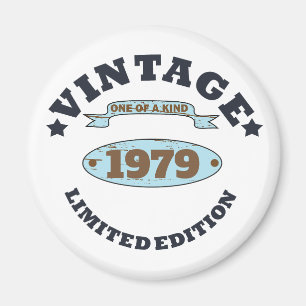 Personalized vintage 45th birthday gift magnet