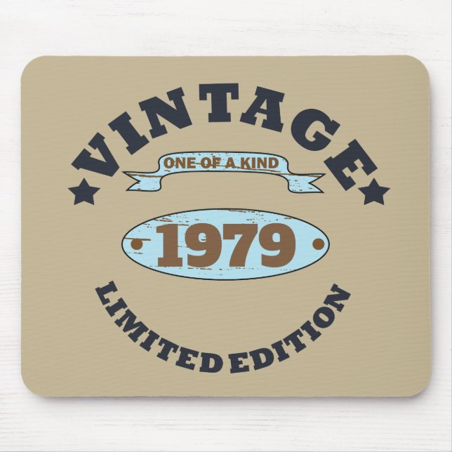 Personalized vintage 45th birthday gift mouse pad (Front)