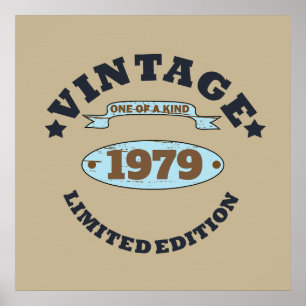 Personalized vintage 45th birthday gift poster