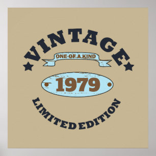 Personalized vintage 45th birthday gift poster
