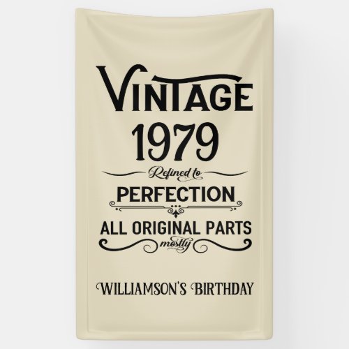 Personalized vintage 45th birthday gifts black banner