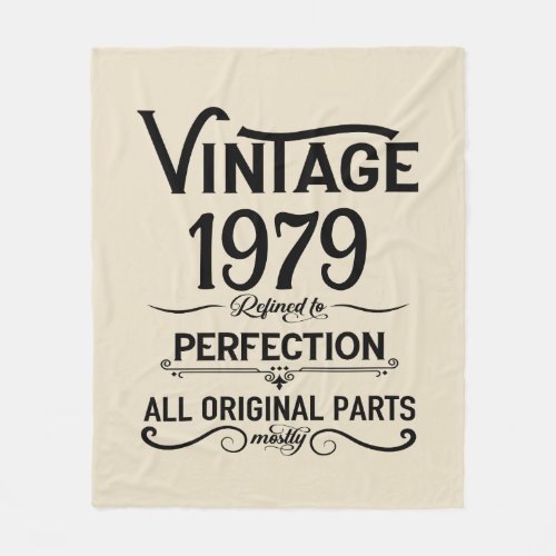 Personalized vintage 45th birthday gifts black fleece blanket