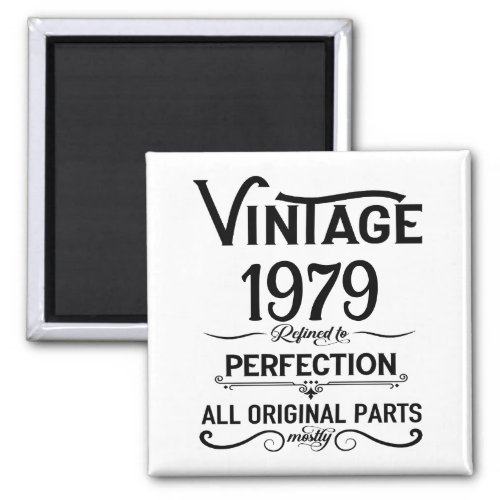 Personalized vintage 45th birthday gifts black magnet