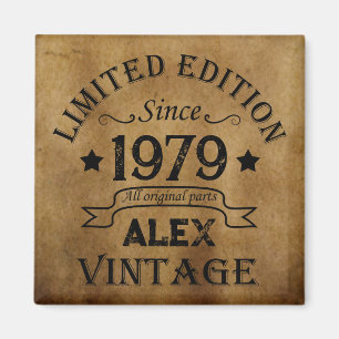 Personalized vintage 45th birthday gifts magnet