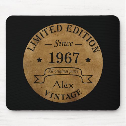 Personalized vintage 45th birthday gifts mouse pad
