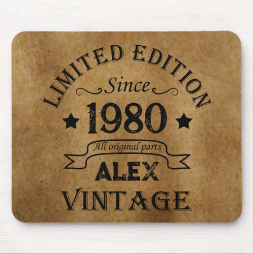 Personalized vintage 45th birthday gifts mouse pad