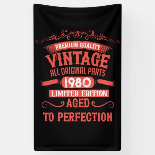 Personalized vintage 45th birthday gifts red banner