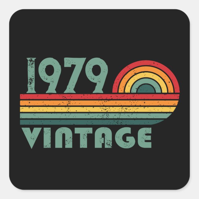 Personalized vintage 45th birthday gifts square sticker (Front)
