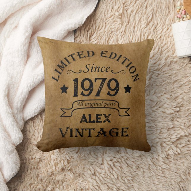 Personalized vintage 45th birthday gifts throw pillow (Blanket)
