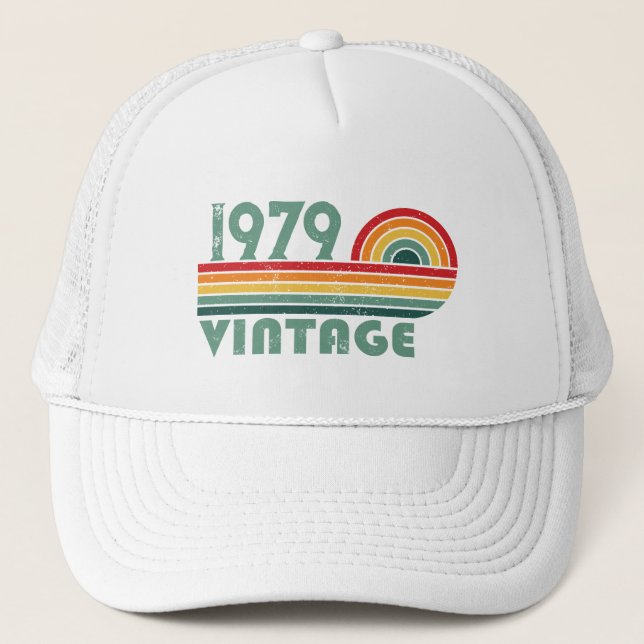 Personalized vintage 45th birthday gifts trucker hat (Front)