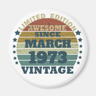Personalized vintage 50th birthday gift magnet