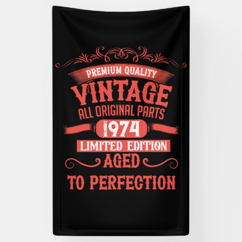 Personalized vintage 50th birthday gifts banner