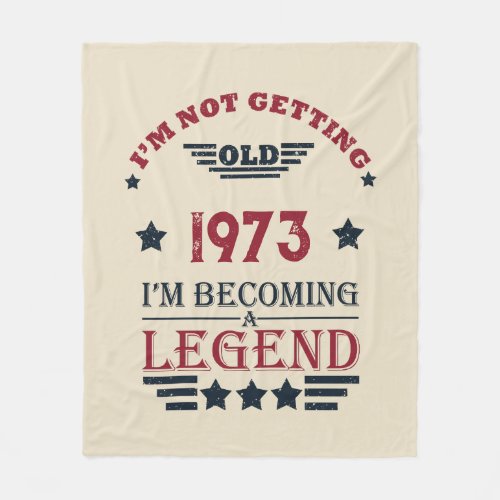 Personalized vintage 50th birthday gifts fleece blanket