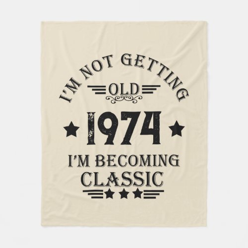 Personalized vintage 50th birthday gifts fleece blanket