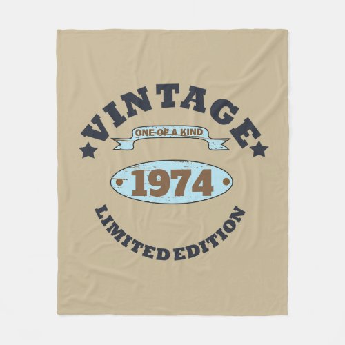 Personalized vintage 50th birthday gifts fleece blanket