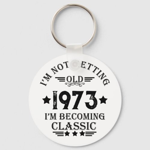 Personalized vintage 50th birthday gifts keychain