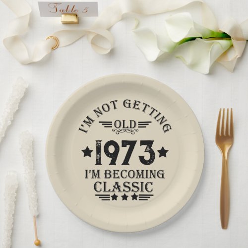 Personalized vintage 50th birthday gifts paper plates