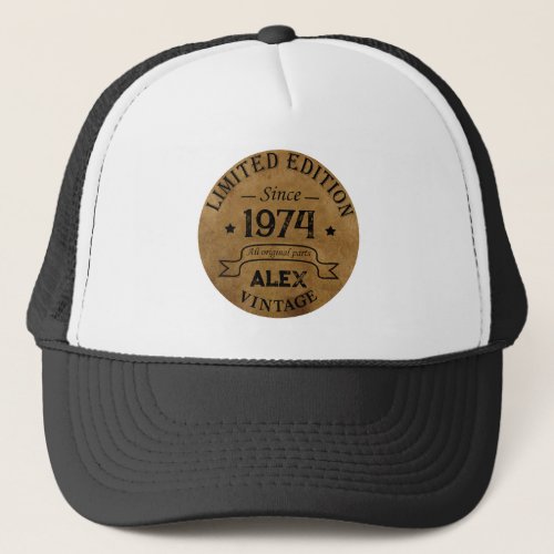 Personalized vintage 50th birthday gifts trucker hat