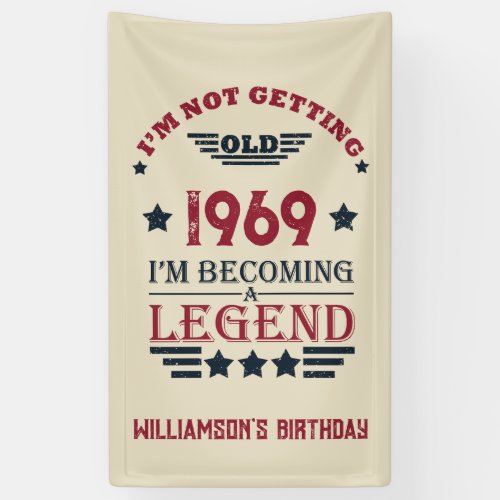 Personalized vintage 55th birthday gifts banner