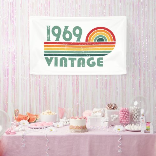 Personalized vintage 55th birthday gifts banner