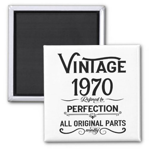 Personalized vintage 55th birthday gifts black magnet
