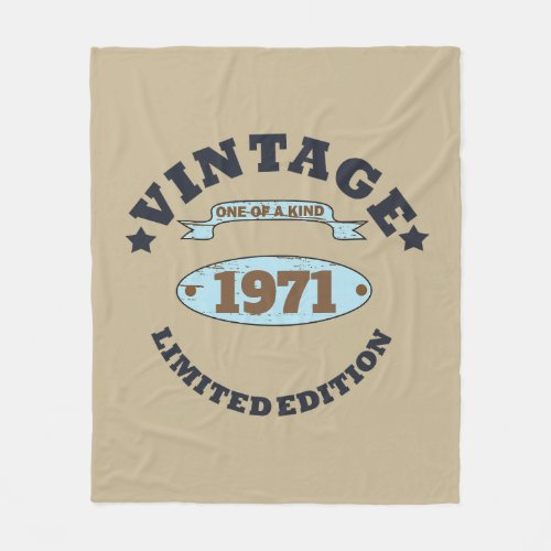 Personalized vintage 55th birthday gifts fleece blanket