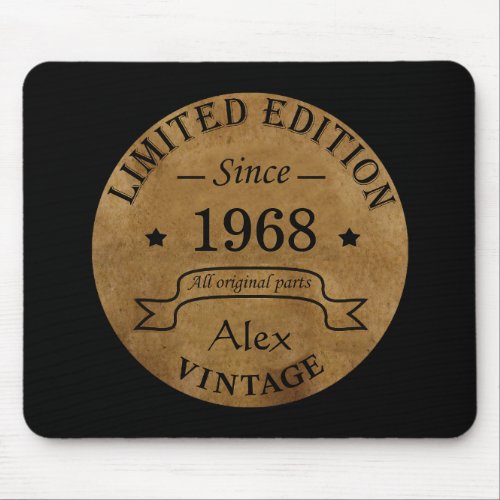 Personalized vintage 55th birthday gifts mouse pad