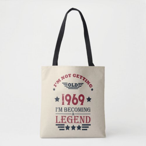 Personalized vintage 55th birthday gifts tote bag