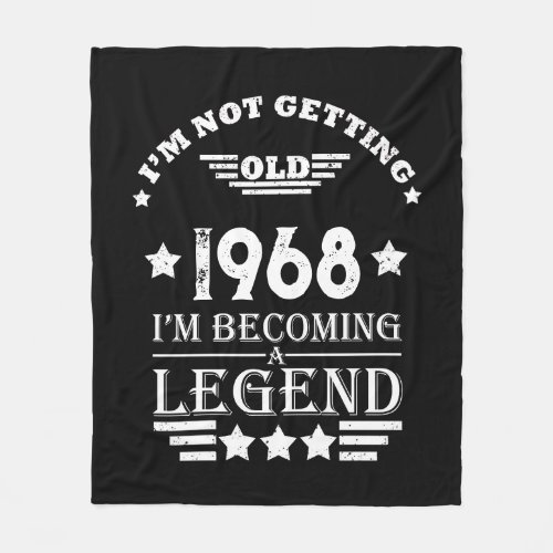 Personalized vintage 55th birthday gifts white fleece blanket