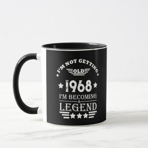 Personalized vintage 55th birthday gifts white mug