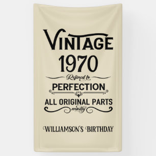 Personalized vintage 55th birthday party banner