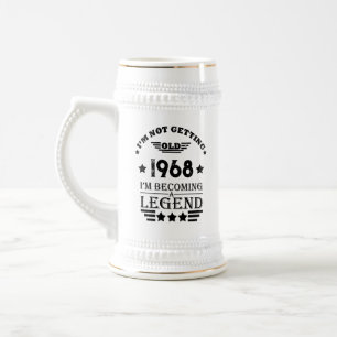 Personalized vintage 55th birthday party beer stein