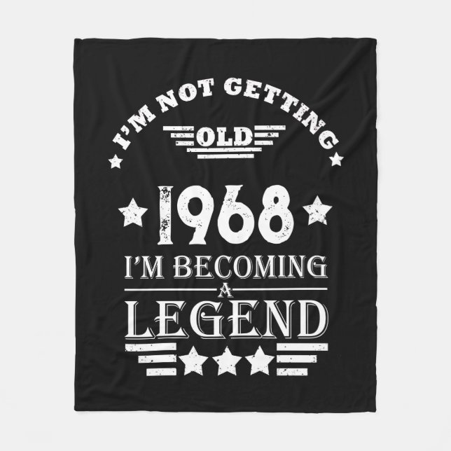 Personalized vintage 55th birthday party fleece blanket (Front)