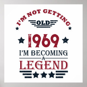 Personalized vintage 55th birthday party poster
